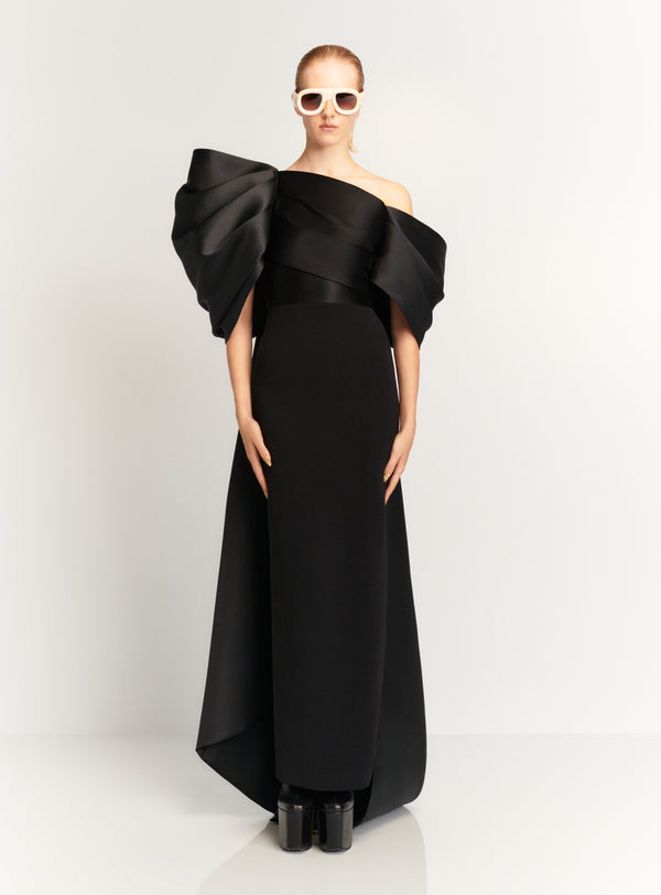 solace london The Raye Maxi Dress in Black