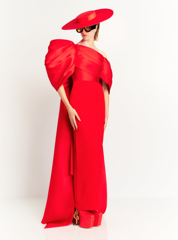 solace london The Raye Maxi Dress in Red