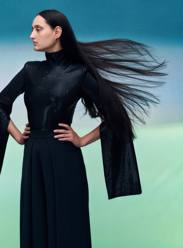 solace london The Remy Top in Black