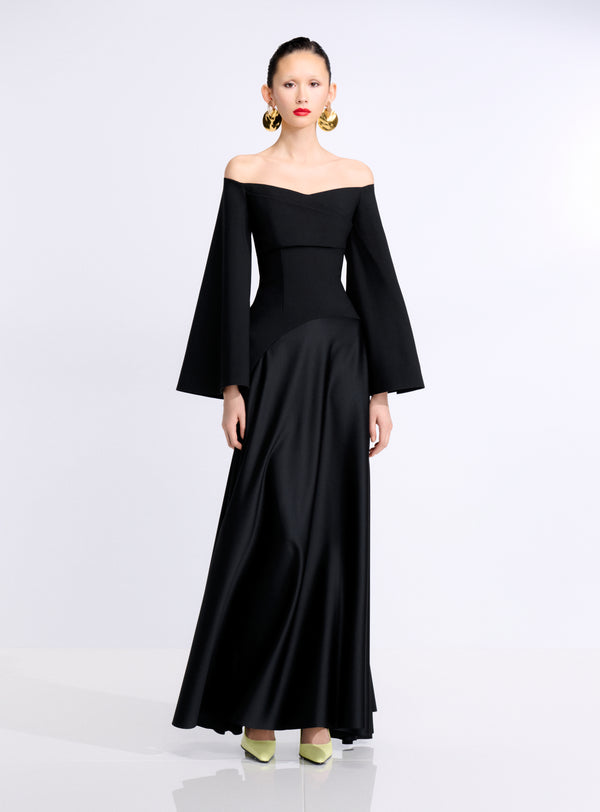 solace london The Rina Maxi Dress in Black
