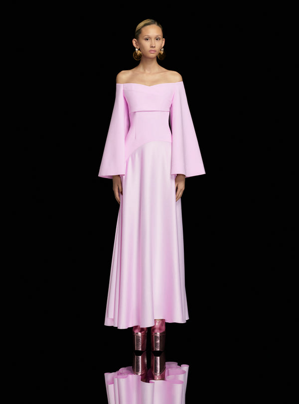 solace london The Rina Maxi Dress in Blush