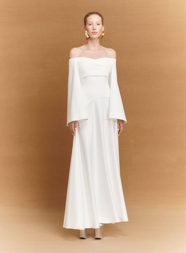 Solace London The Rina Maxi Dress In Cream