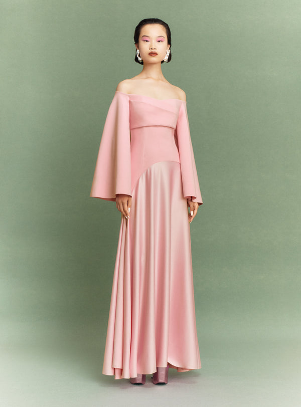 solace london The Rina Maxi Dress in Putty Pink