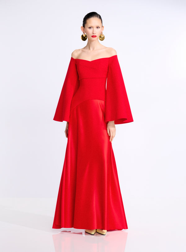 Solace London The Rina Maxi Dress In Red