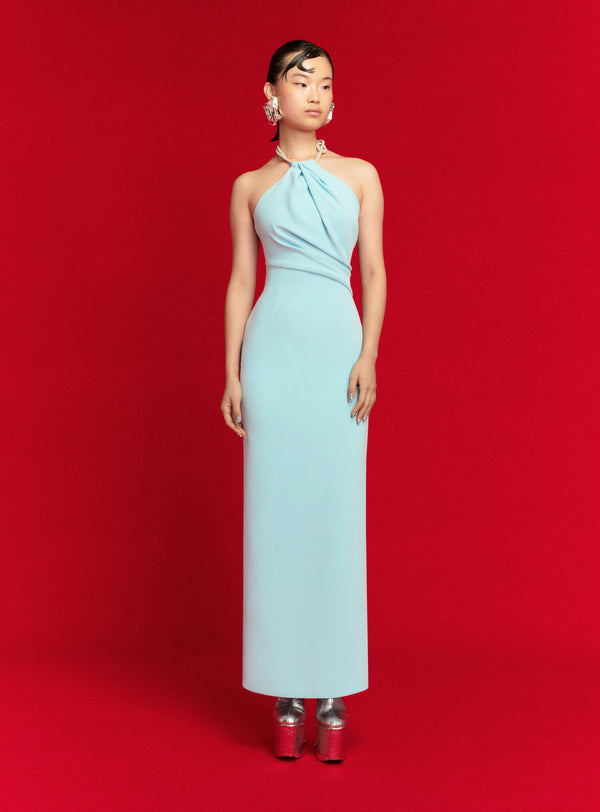 Solace London The Riva Maxi Dress In Arctic Blue