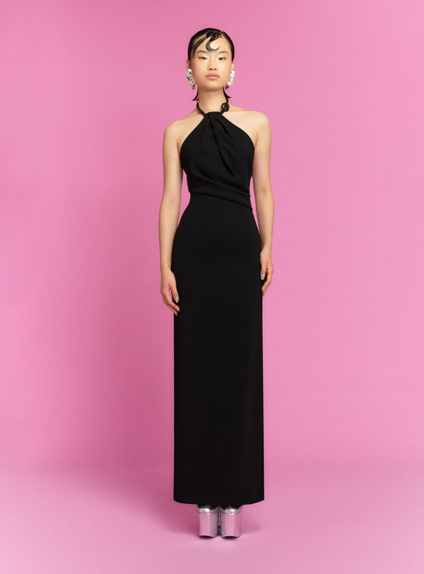 Solace London The Riva Maxi Dress In Black And Jet