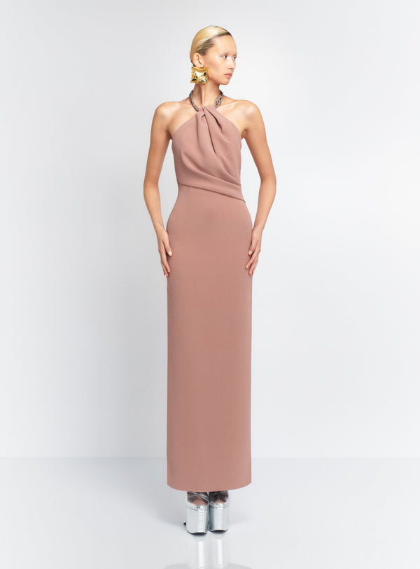 Solace London The Riva Maxi Dress In Cocoa