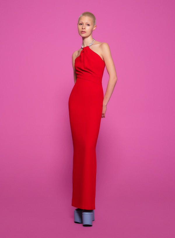 Solace London The Riva Maxi Dress In Red
