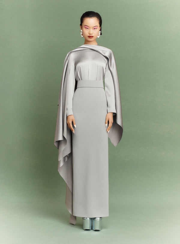 solace london The Rosalia Maxi Dress in Pewter