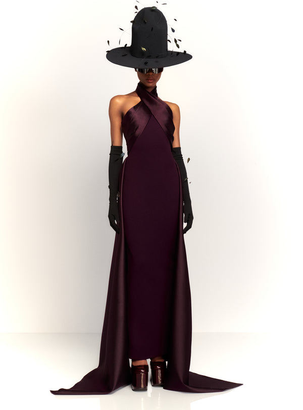 solace london The Rumi Maxi Dress in Plum
