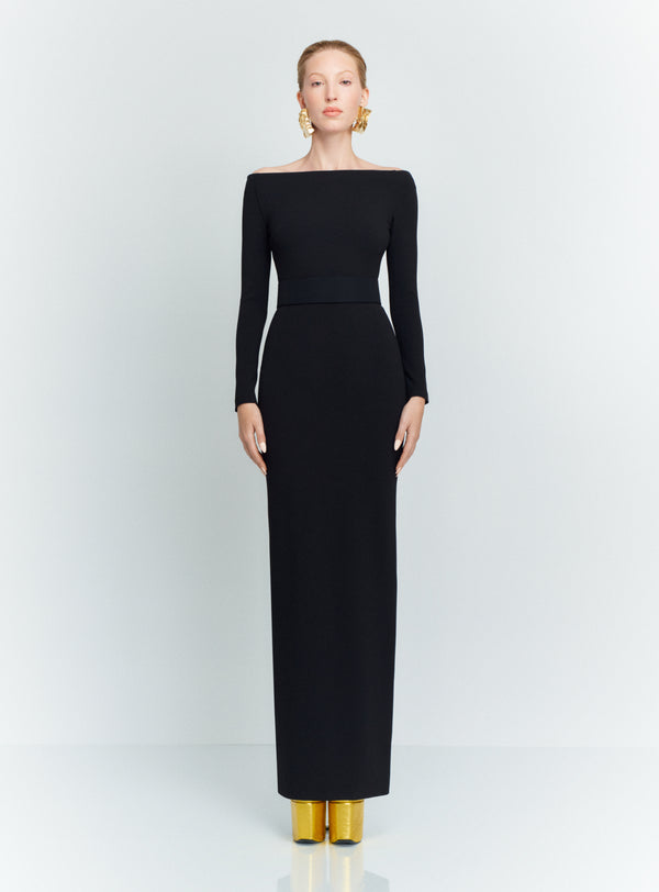Solace London The Sabina Maxi Dress In Black