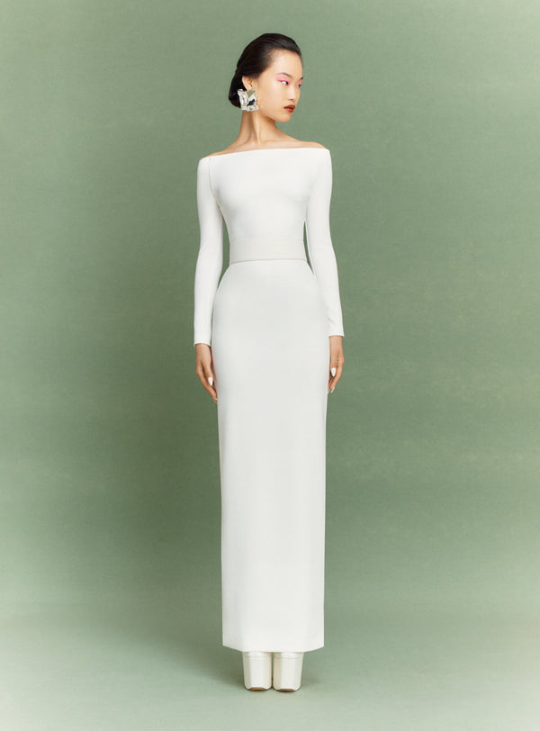 solace london The Sabina Maxi Dress in Cream