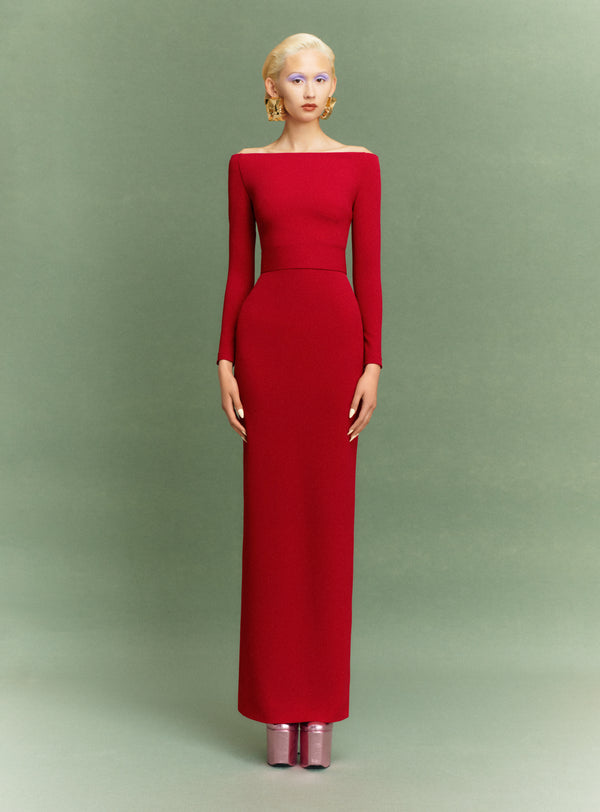 Solace London The Sabina Maxi Dress In Ruby