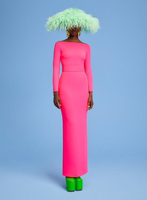 Solace London The Sabina Maxi Dress In Ultra Pink