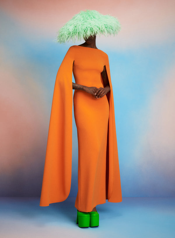 Solace London The Sadie Maxi Dress In Apricot