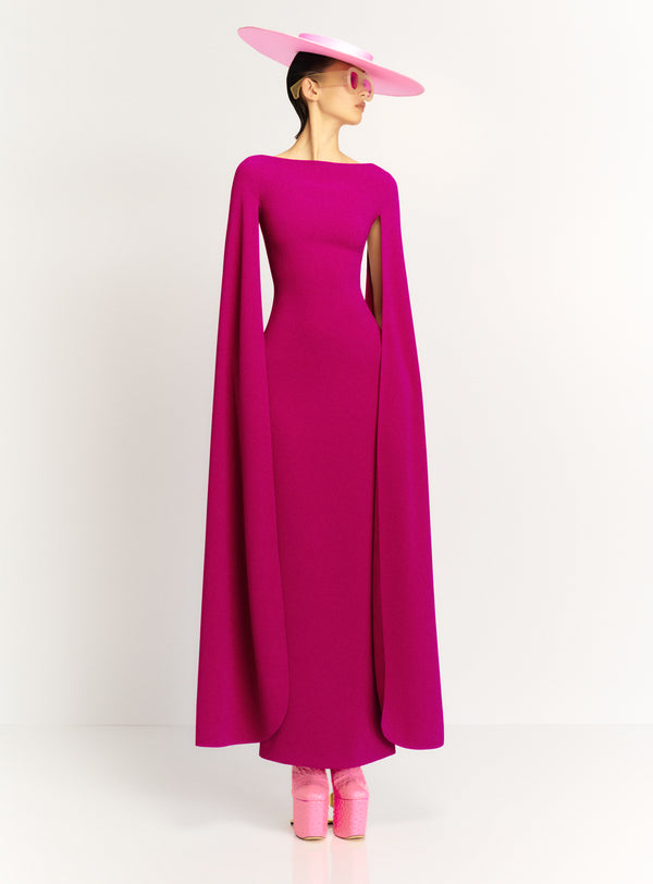 Solace London The Sadie Maxi Dress In Fuchsia