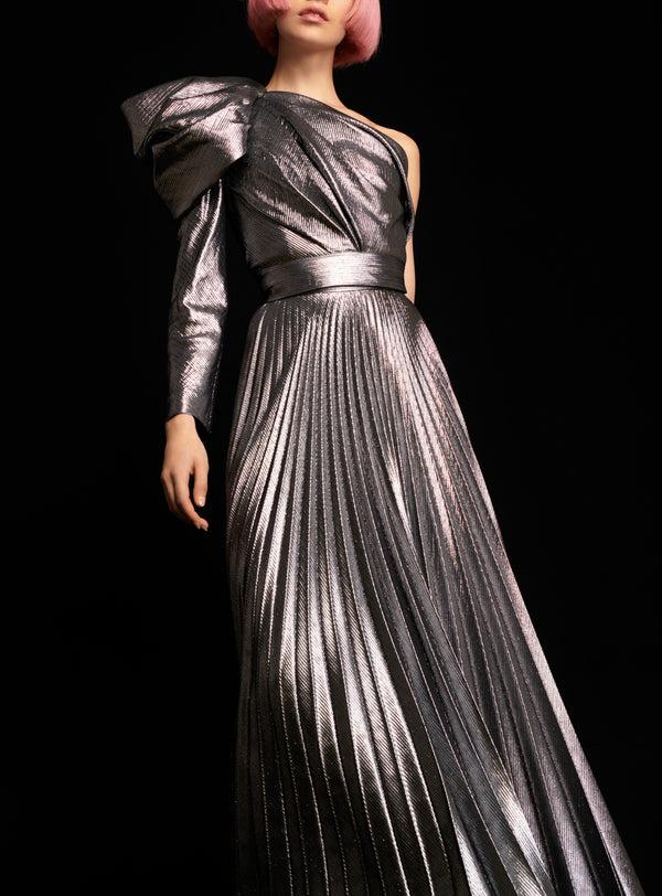 Solace London The Sawyer Maxi Dress In Silver