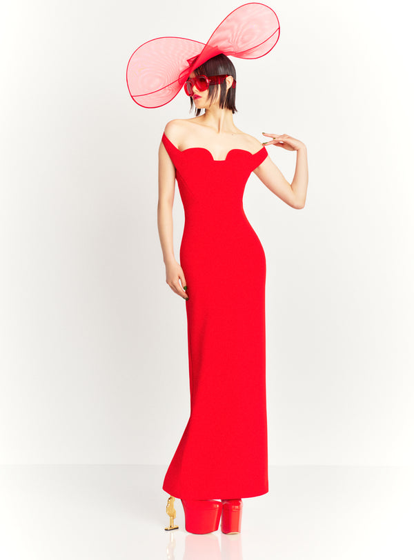 Solace London The Serina Maxi Dress In Red