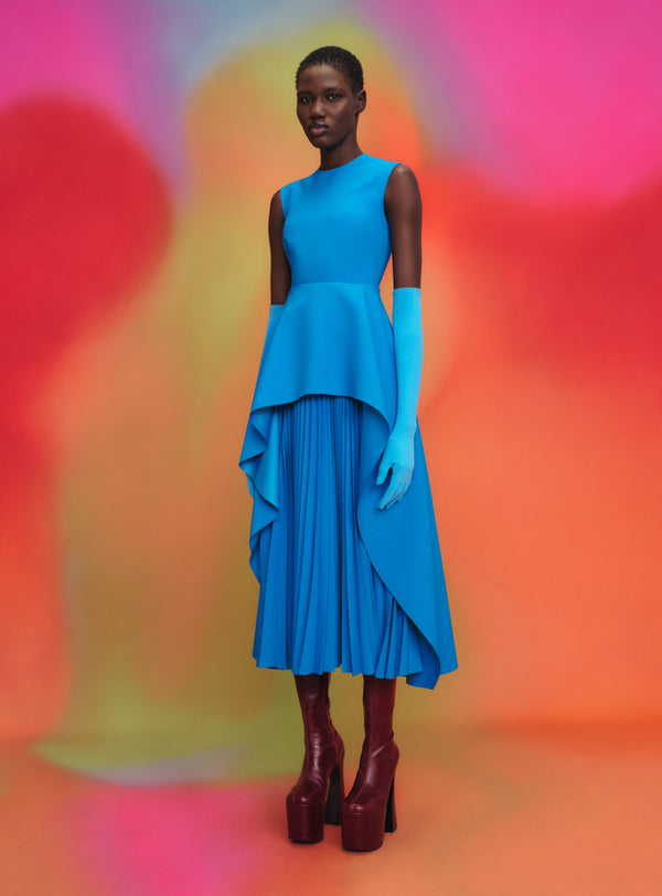 Solace London The Severny Midi Dress In Azure