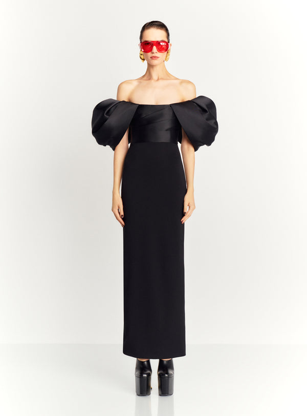 Solace London The Sian Maxi Dress In Black