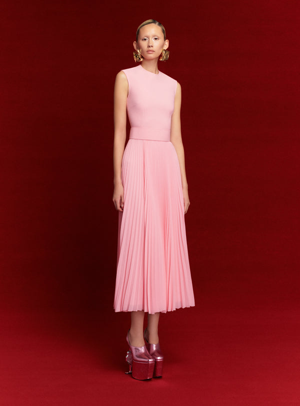 Solace London The Sophie Midi Dress In Powder Pink