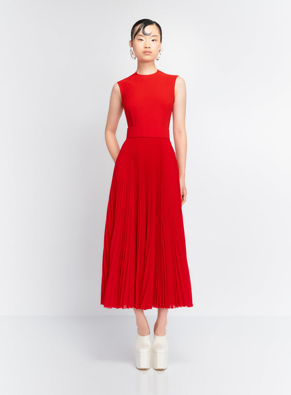solace london The Sophie Midi Dress in Red