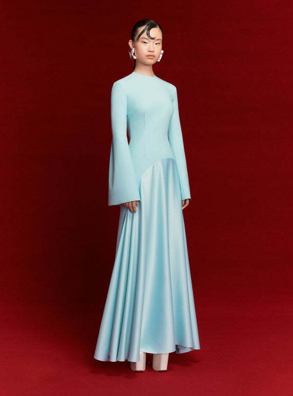 Solace London The Storm Maxi Dress In Arctic Blue