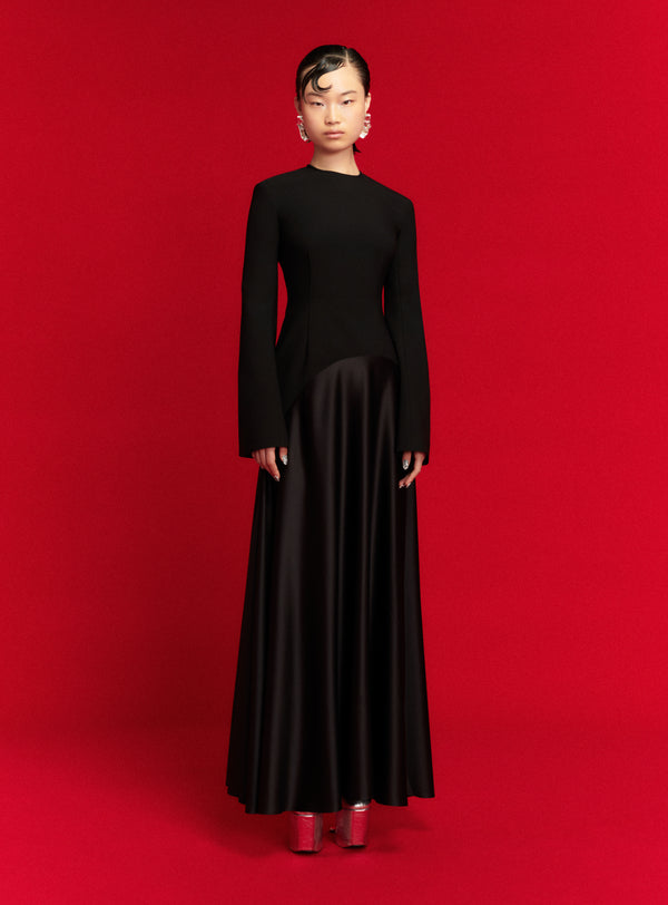 Solace London The Storm Maxi Dress In Black