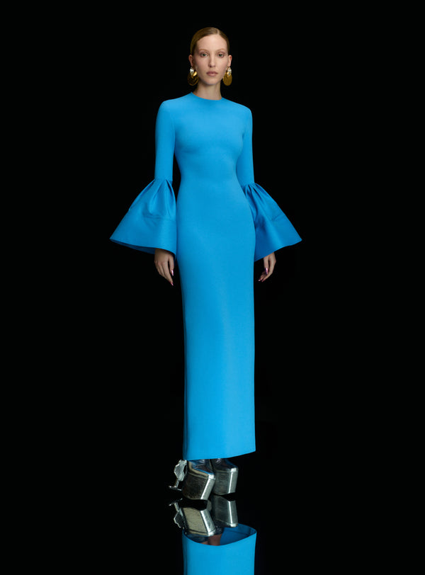 Solace London The Suri Maxi Dress In Cornflower