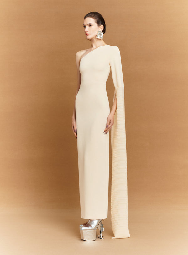 Solace London The Sylvia Maxi Dress In Alabaster