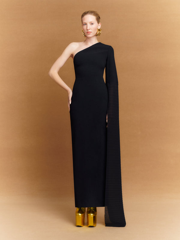 Solace London The Sylvia Maxi Dress In Black