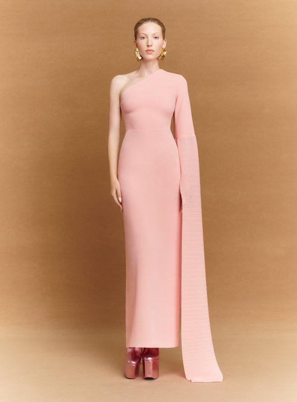 Solace London The Sylvia Maxi Dress In Putty Pink