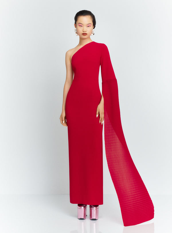 Solace London The Sylvia Maxi Dress In Ruby