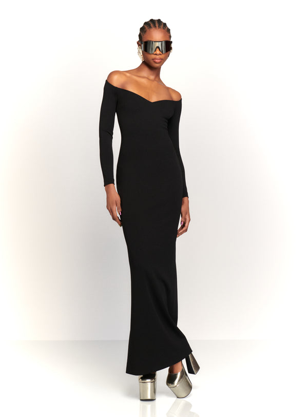 Solace London The Tara Maxi Dress In Black
