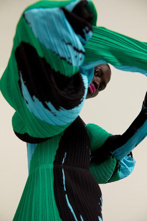 Solace London The Tasmin Dress In Newton Green