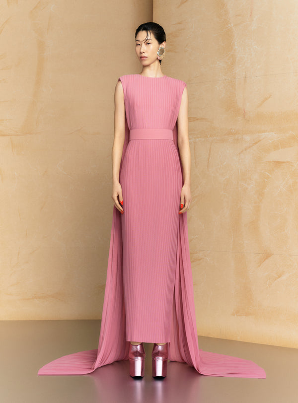 Solace London The Tavia Maxi Dress In Peony Pink