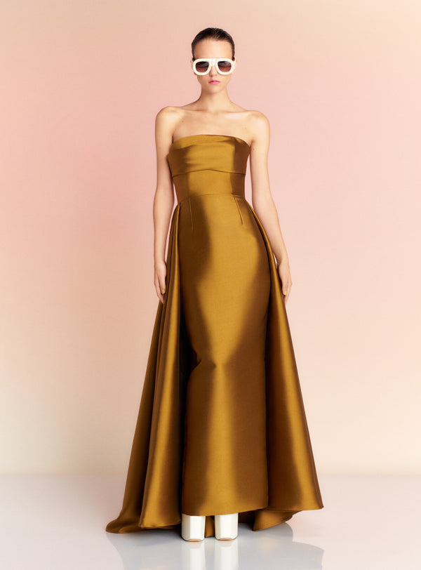 solace london The Tiffany Maxi Dress in Gold