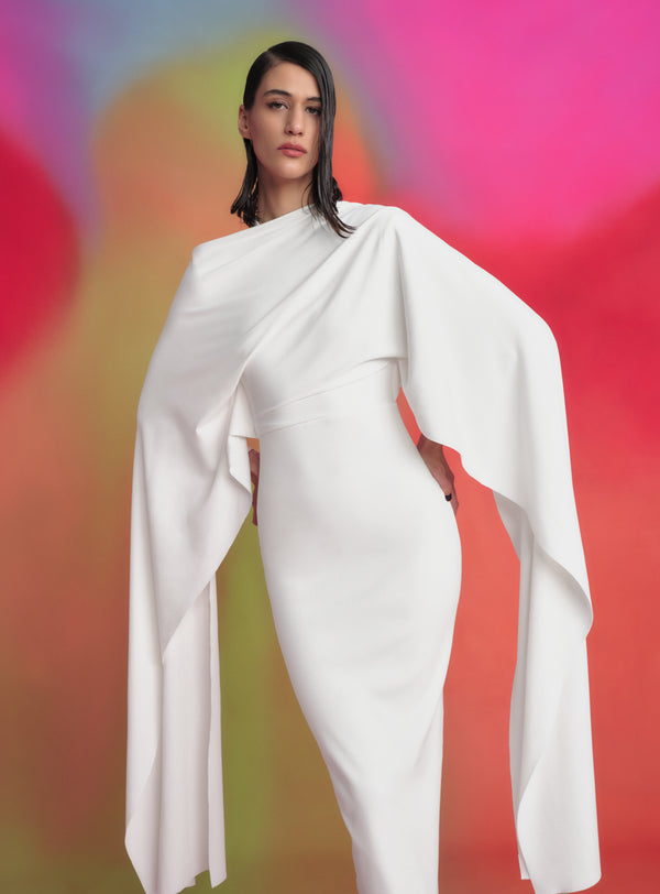 solace london The Tilda Midi Dress in Cream