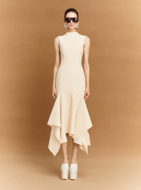 solace london The Trinity Midi Dress in Alabaster