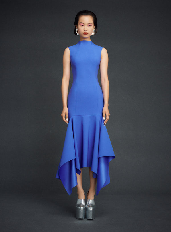 solace london The Trinity Midi Dress in Iris Blue