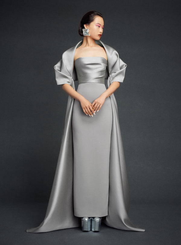 Solace London The Vera Maxi Dress In Pewter