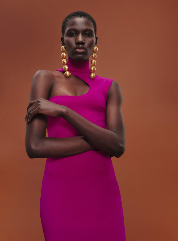 Solace London The Yara Maxi Dress In Purple