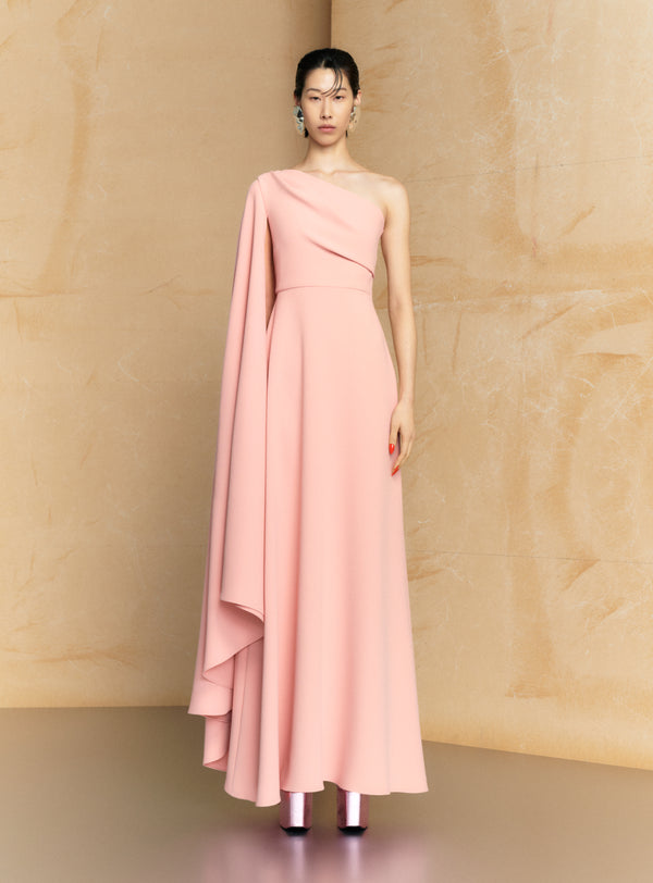Solace London The Yazmin Maxi Dress In Putty Pink