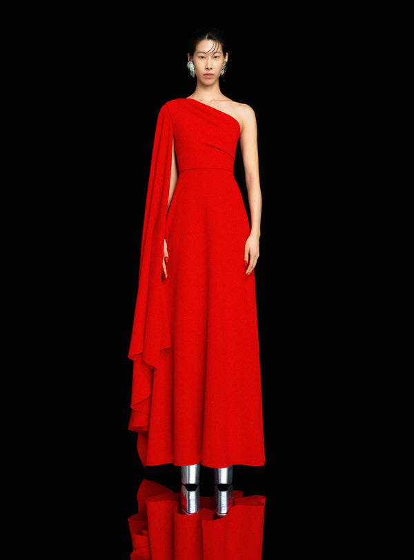 Solace London The Yazmin Maxi Dress In Red