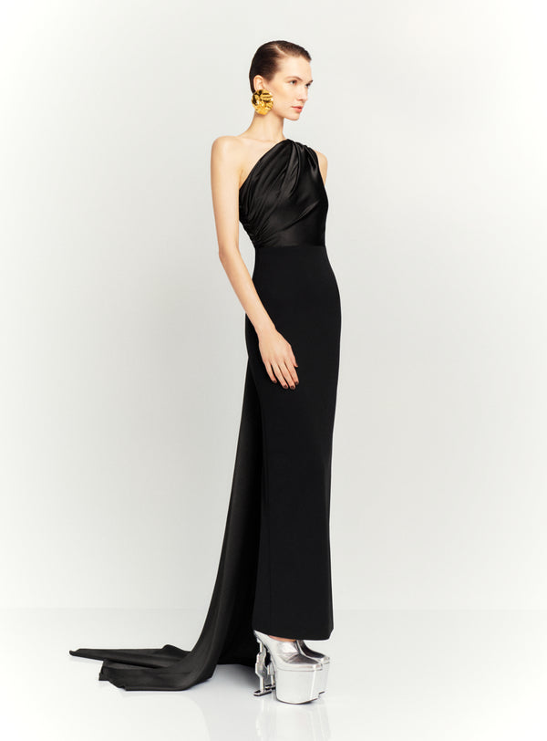 Solace London The Yeva Maxi Dress In Black