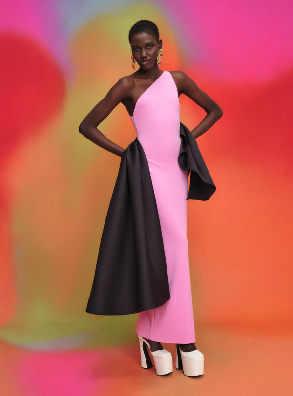 solace london The Calla Maxi Dress in Bubblegum & Black
