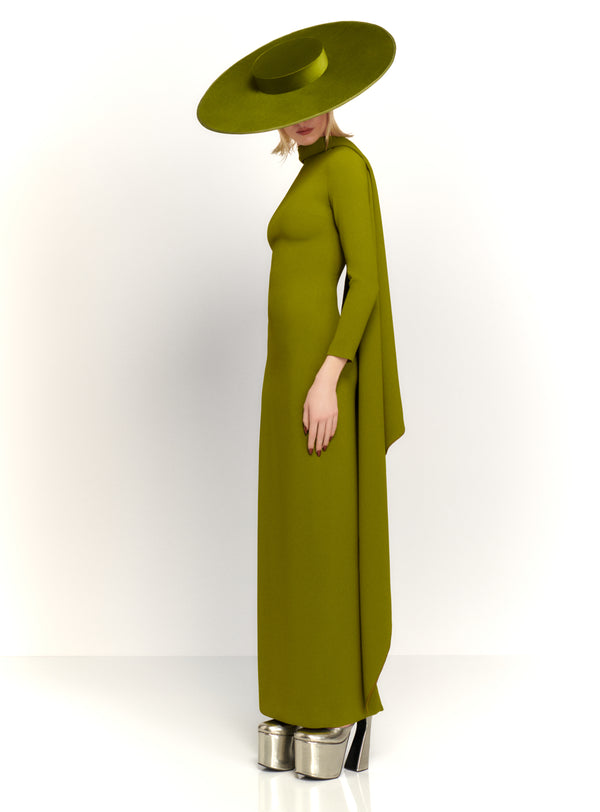 Solace London The Luisa Maxi Dress In Sweet Pea Green