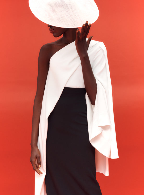 solace london The Marcelle Maxi Dress in Cream & Black