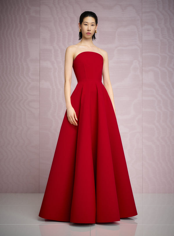 solace london The Mathilde Maxi Dress in Crimson Red
