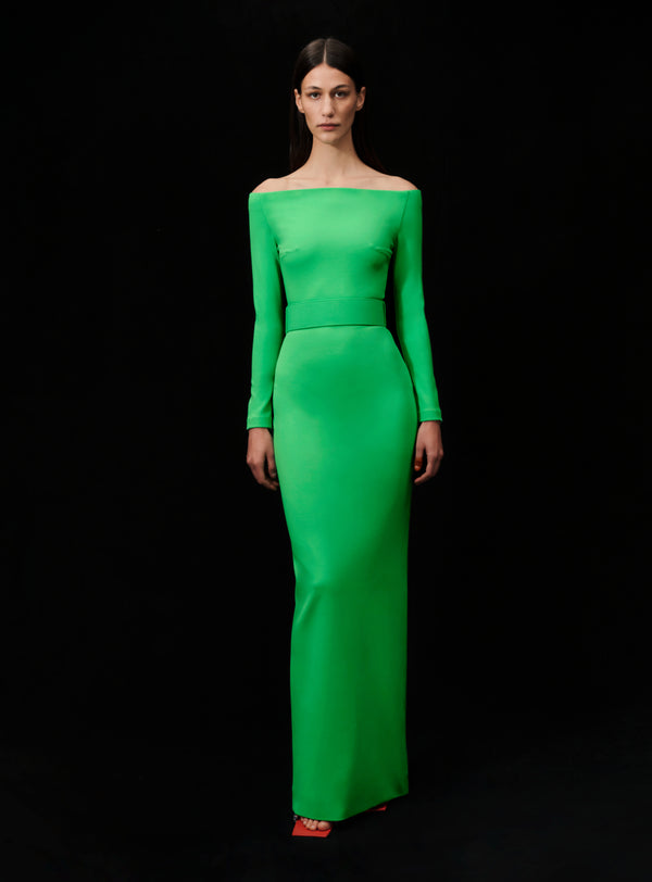 solace london The Sabina Maxi Dress in Bright Green